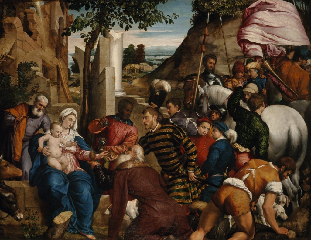 Jacopo BASSANO (ca. 1510–1592), "The Adoration of the Kings", early 1540s Oil on canvas, 183 x 235. cm. Collection: National Galleries of Scotland Purchased by the Royal Scottish Academy 1856; transferred to the National Gallery of Scotland 1910 Photo: Antonia Reeve
